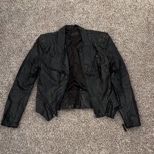 Blank NYC Black Leather Jacket for Women